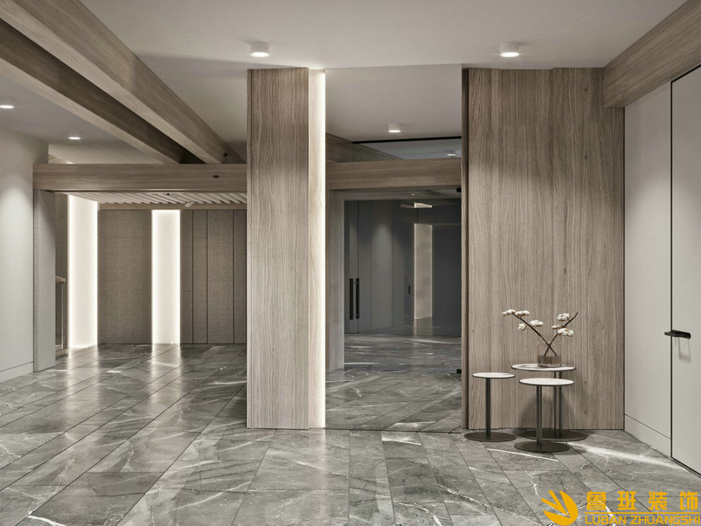 麓湖·玲瓏嶼360平現代簡約別墅裝飾設計過道