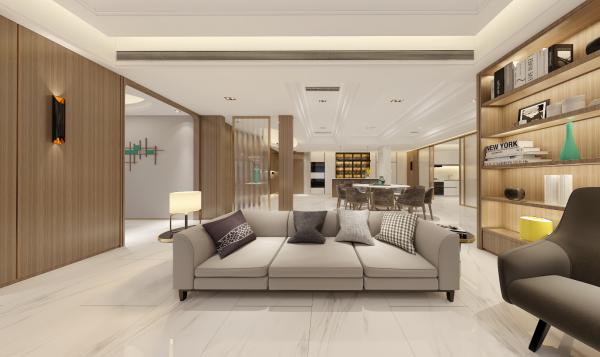 成都半島城邦180平現代裝修設計