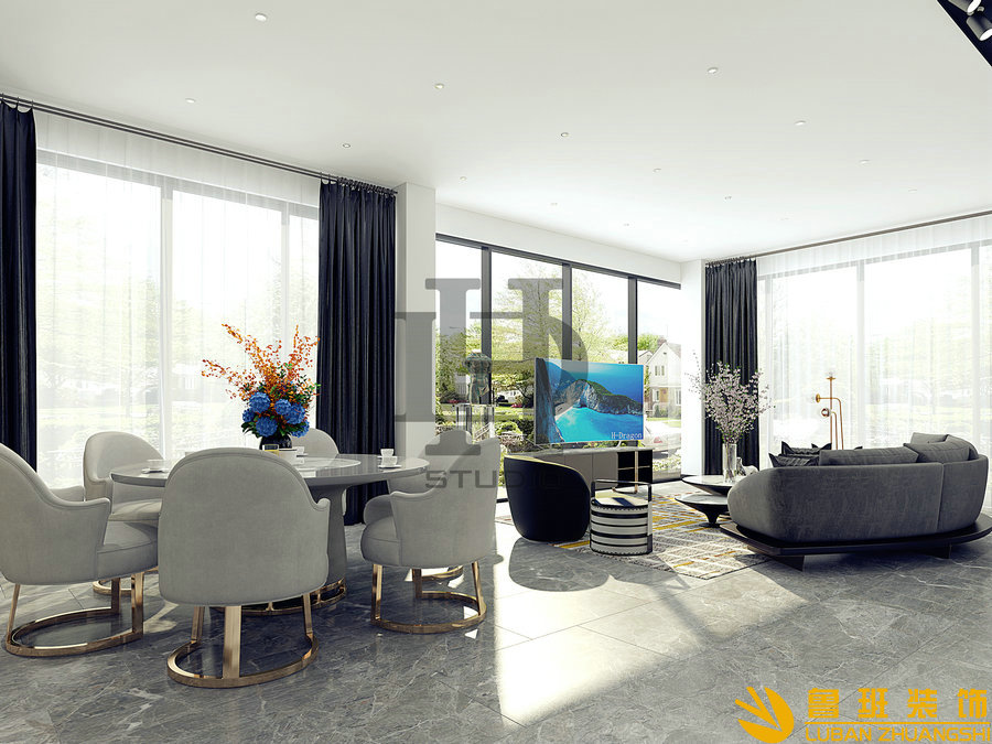 錦繡尚郡310平現(xiàn)代裝修設(shè)計(jì)餐廳