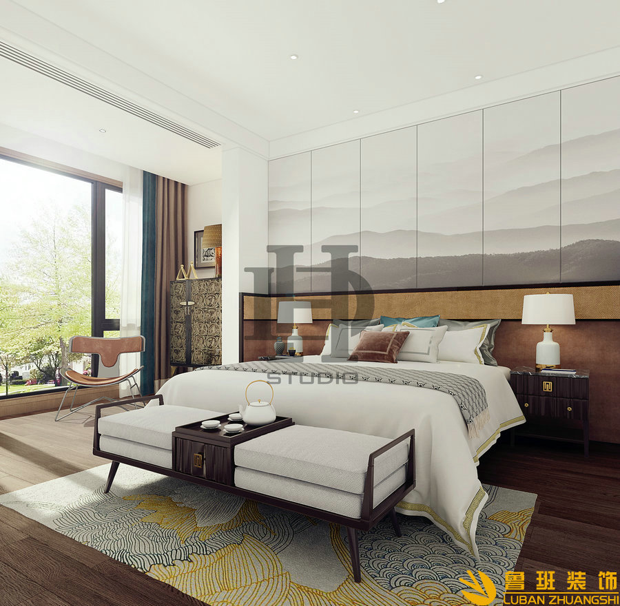 錦繡尚郡310平現(xiàn)代裝修設(shè)計(jì)臥室