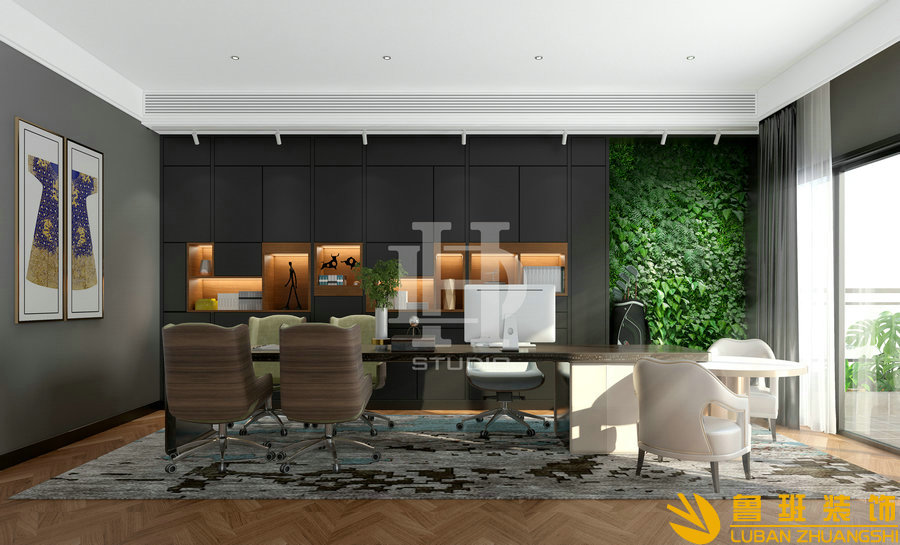 錦繡尚郡310平現(xiàn)代裝修設(shè)計(jì)書房