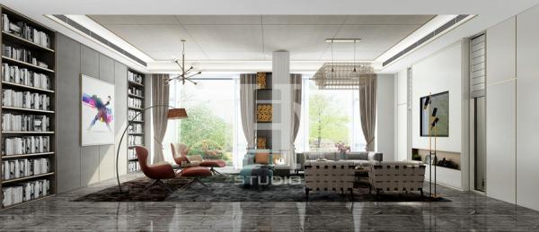 麓山國際碧湖岸500平別墅裝修設計