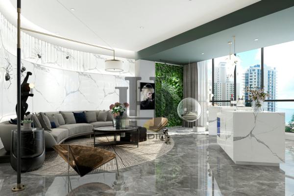 雍景閣150平躍層現代裝修設計