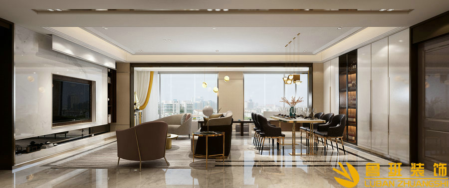 公館1881大平層現代裝修設計客廳