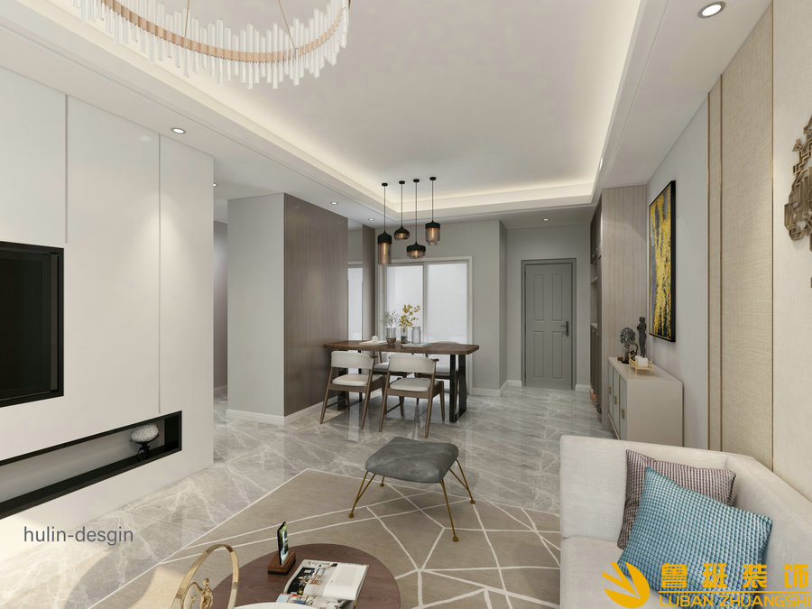 華潤柒公館113平設(shè)計(jì)裝修餐廳