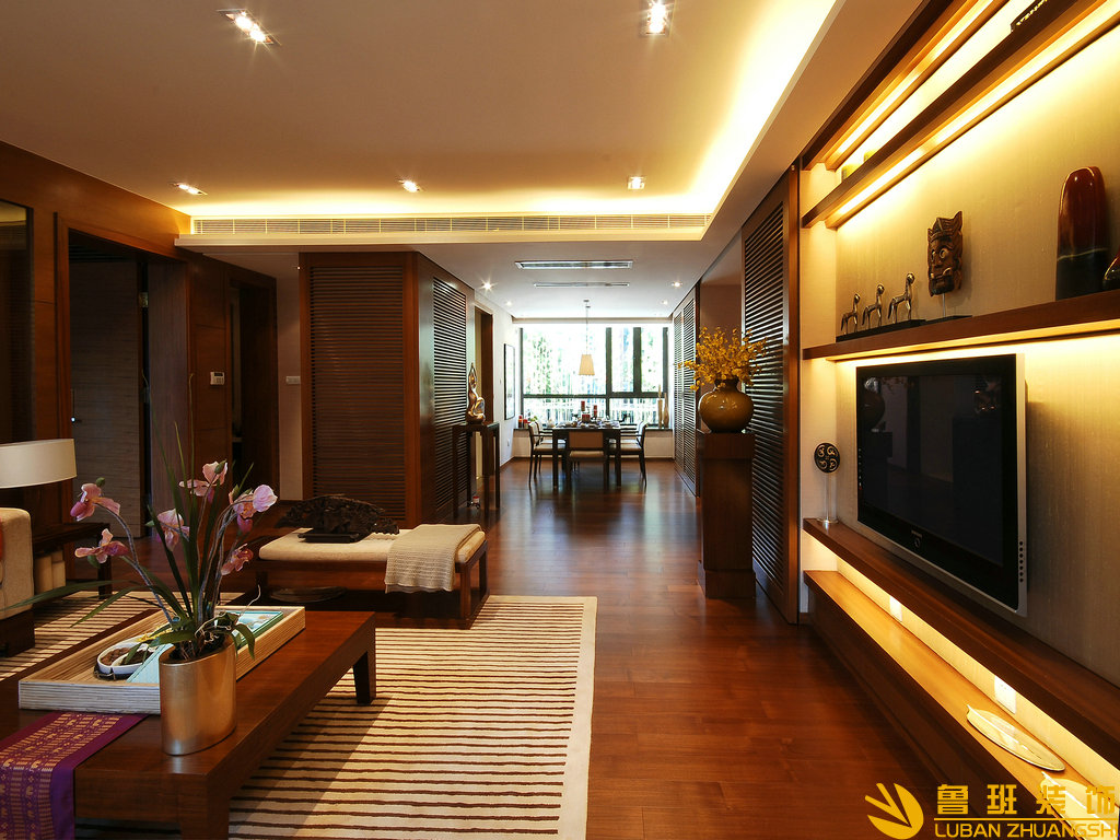 三星堆瞿上別院380㎡新中式別墅裝修設計客廳