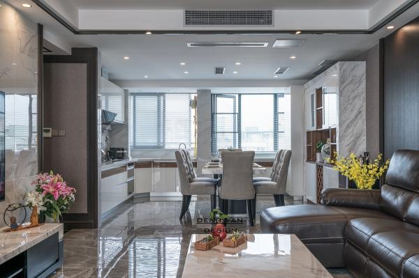 成都宏達世紀錦城140㎡現(xiàn)代混搭裝修設(shè)計