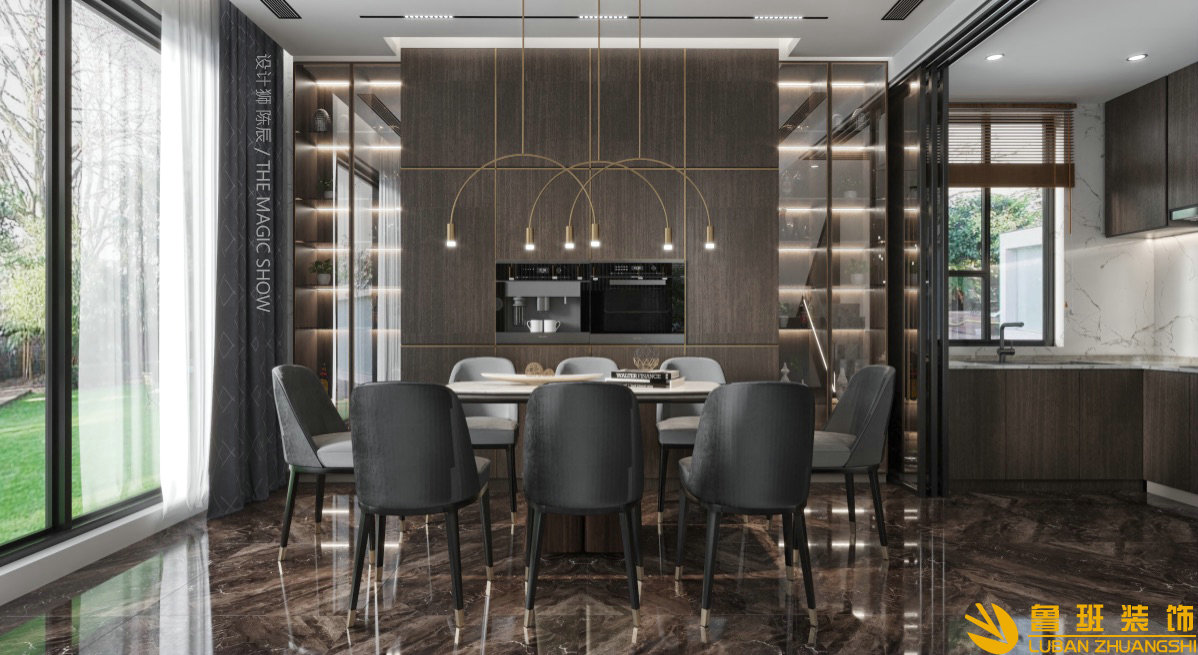 大溪谷躍層200平方米 四室兩廳 現代輕奢客廳