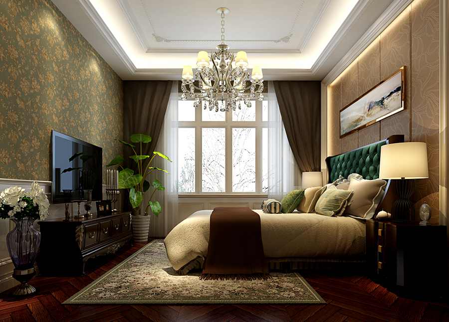 復(fù)地御香山九室四廳405m2法式風(fēng)格臥室