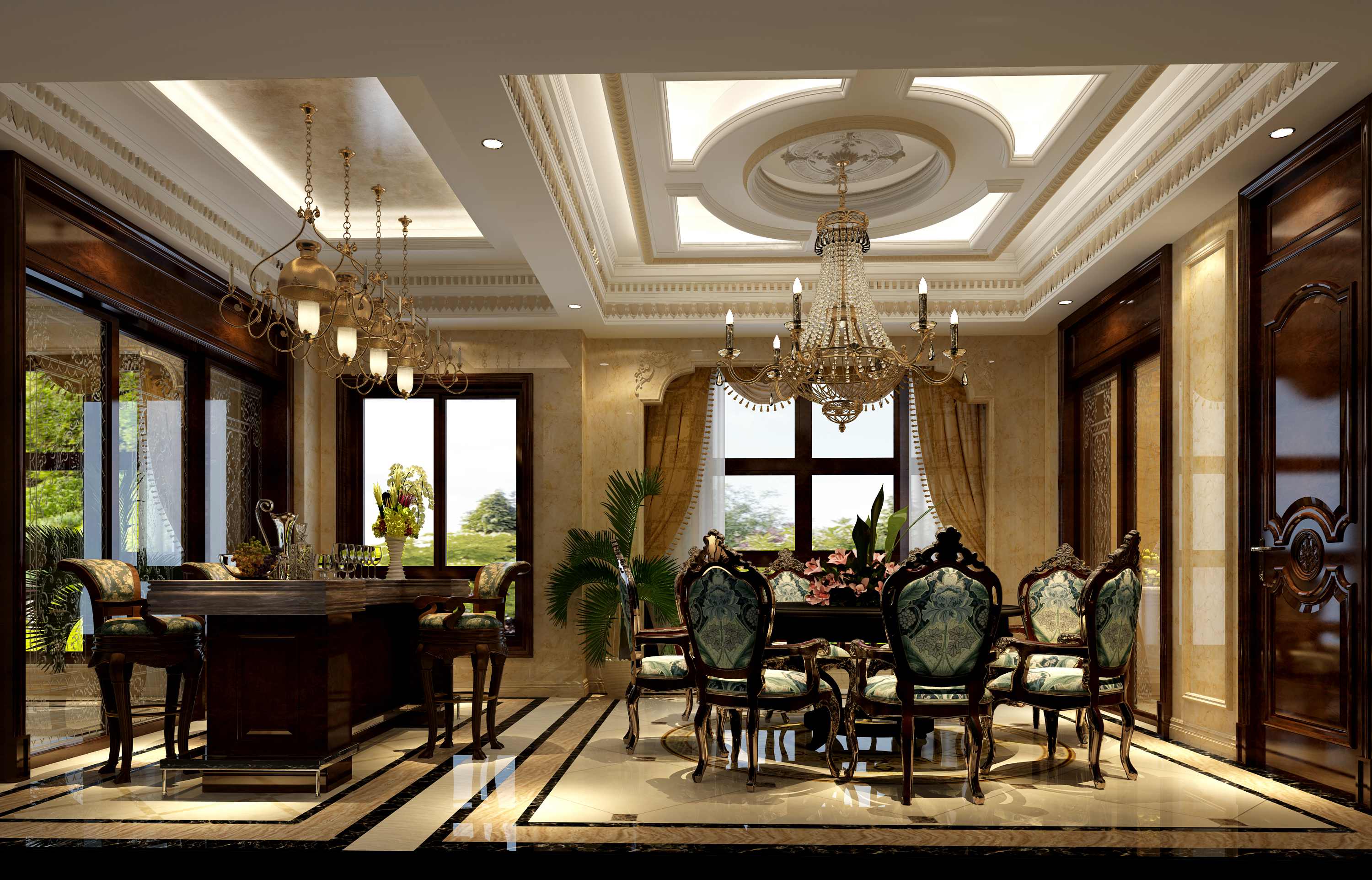 優(yōu)品時代廣場五室兩廳380㎡法式風格餐廳