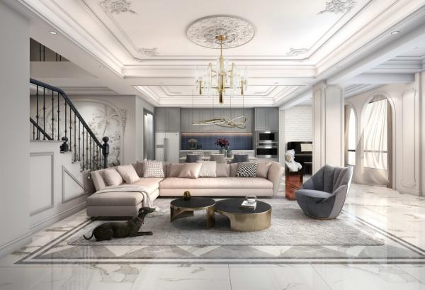 長灘壹號360平混搭別墅設計裝修