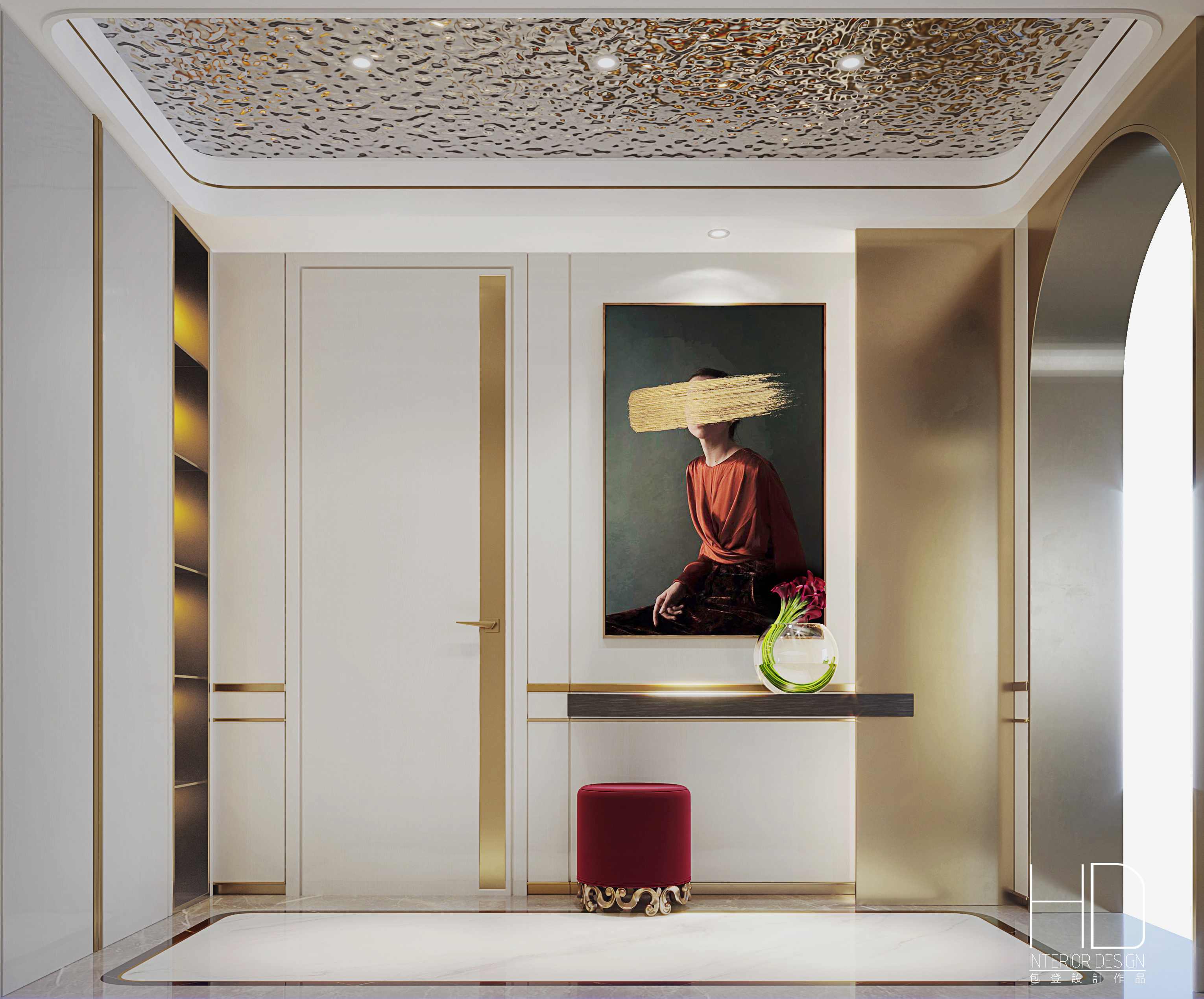 城南一號260㎡現代輕奢案例玄關