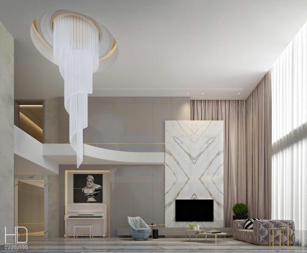 麓湖·麒麟薈躍層420㎡現(xiàn)代輕奢風格