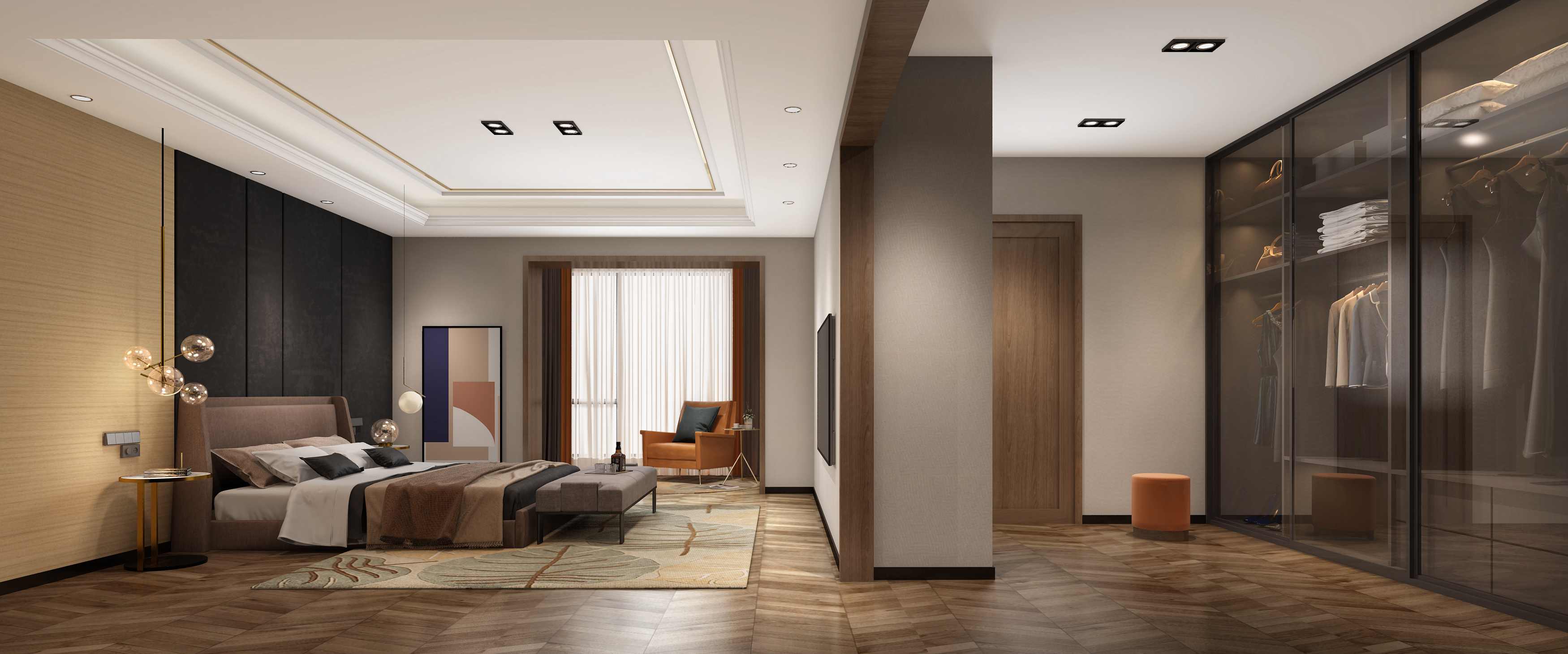 朗詩南門綠郡170平現代風格臥室