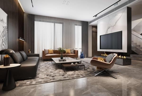 南門綠郡獨棟別墅1000平現代風格效果圖