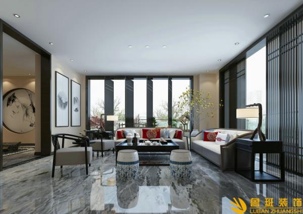 全景艙620㎡現代中式別墅裝修設計