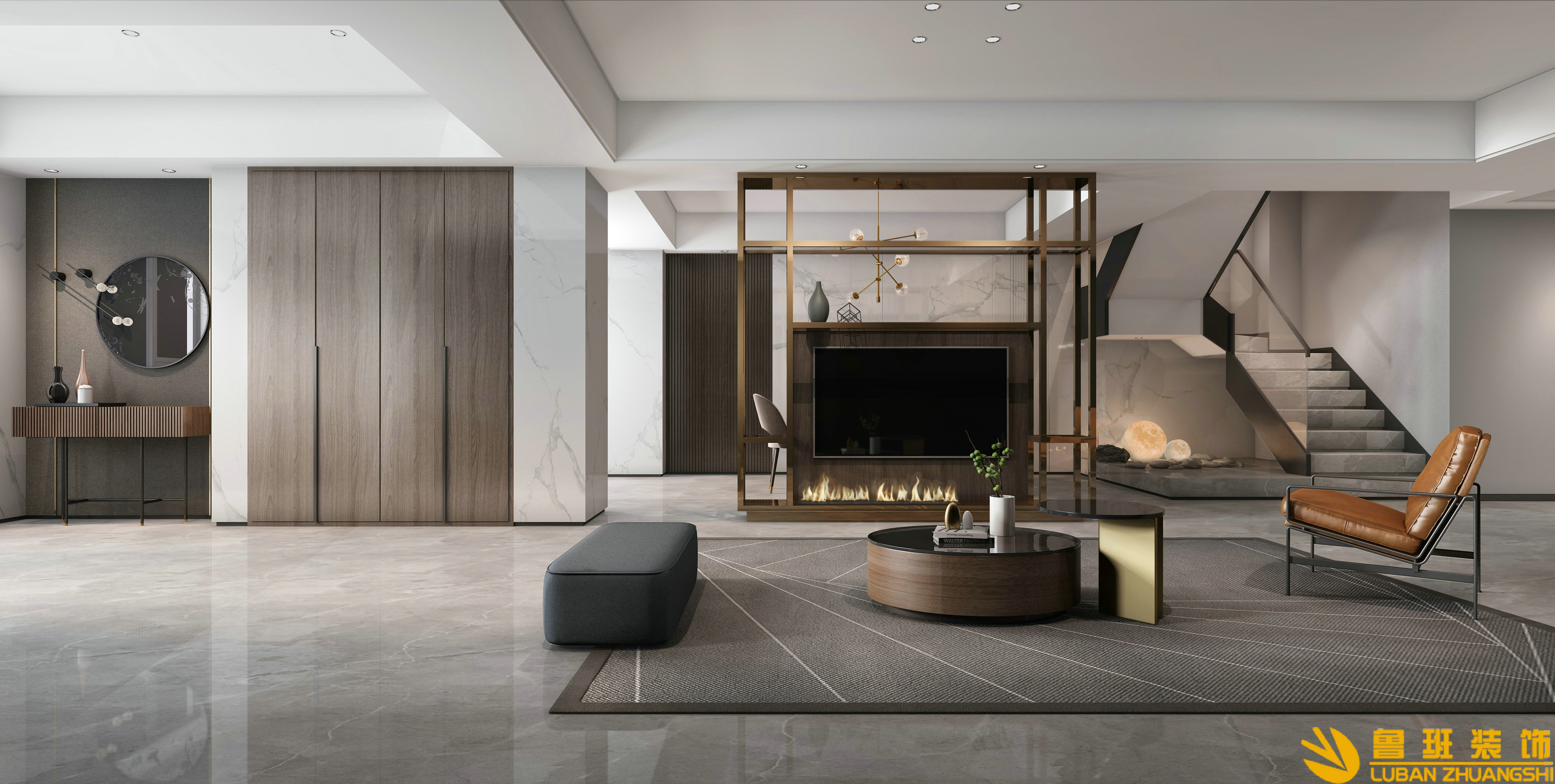 保利國賓四室三衛210平現代風格客餐廳