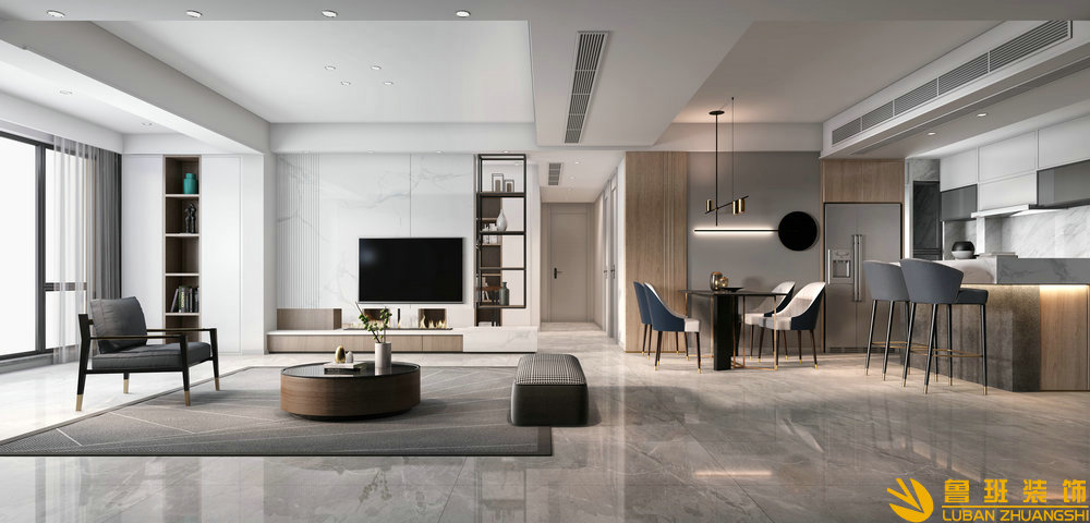 富善三室兩衛現代風格104平客廳