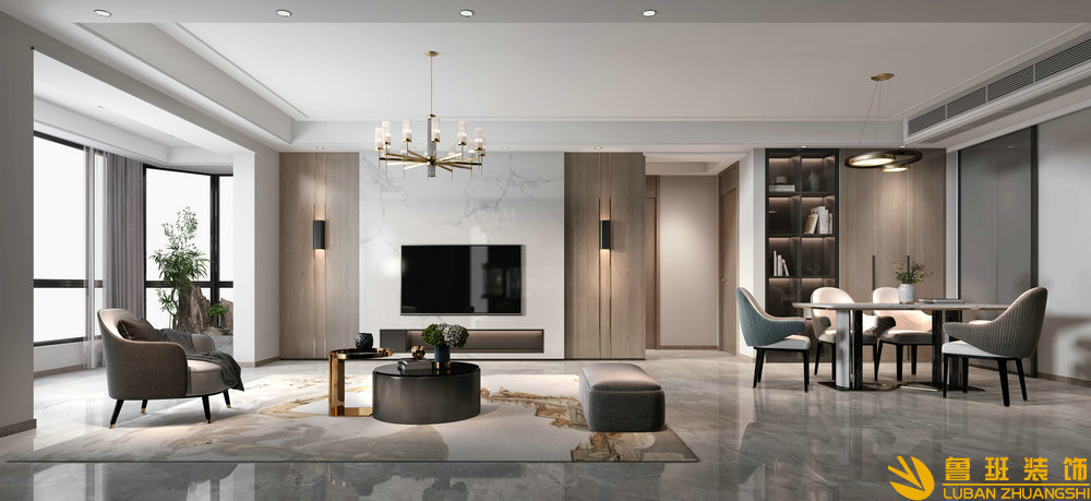 觀璽臺三室兩衛(wèi)116平米現(xiàn)代風格客廳