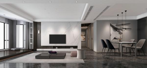 保利國賓首府三室90平現代風格