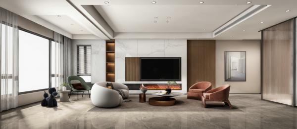 城南華府三室兩衛140平米現代風格