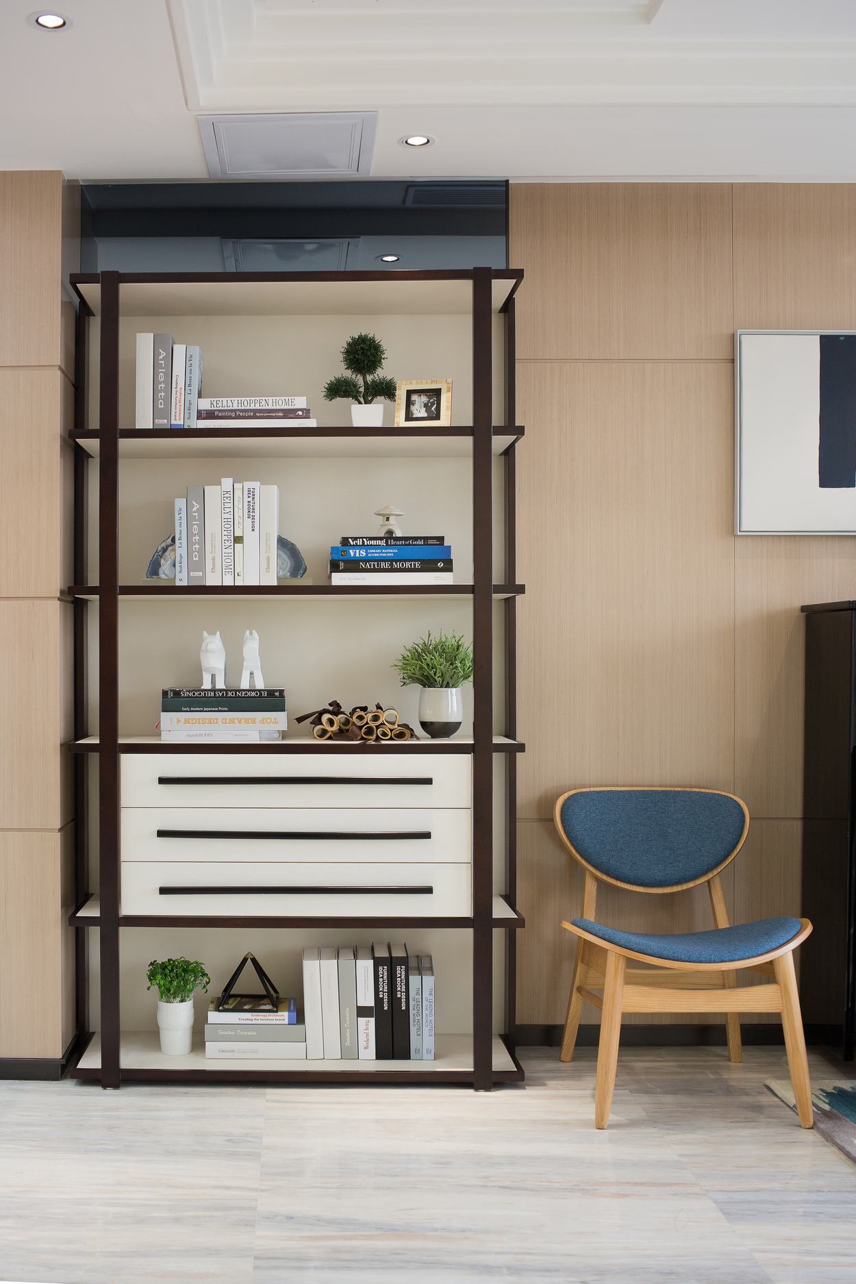 錦巷闌臺別墅裝修實景圖書柜