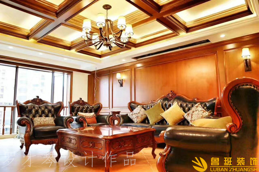 四海逸家別墅設(shè)計(jì)裝修客廳