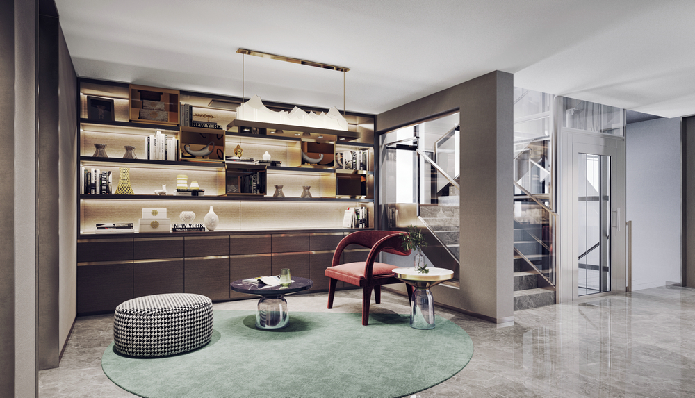 魯班合院別墅設計650平過廳