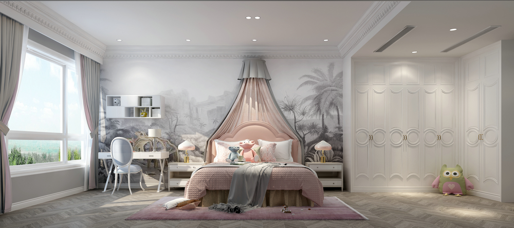 魯班合院別墅設計650平大女兒房