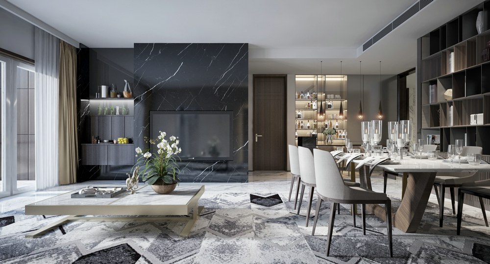 環球中心廣場魯班大平層設計客廳