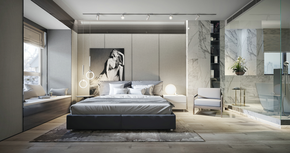 環球中心廣場魯班大平層設計主臥