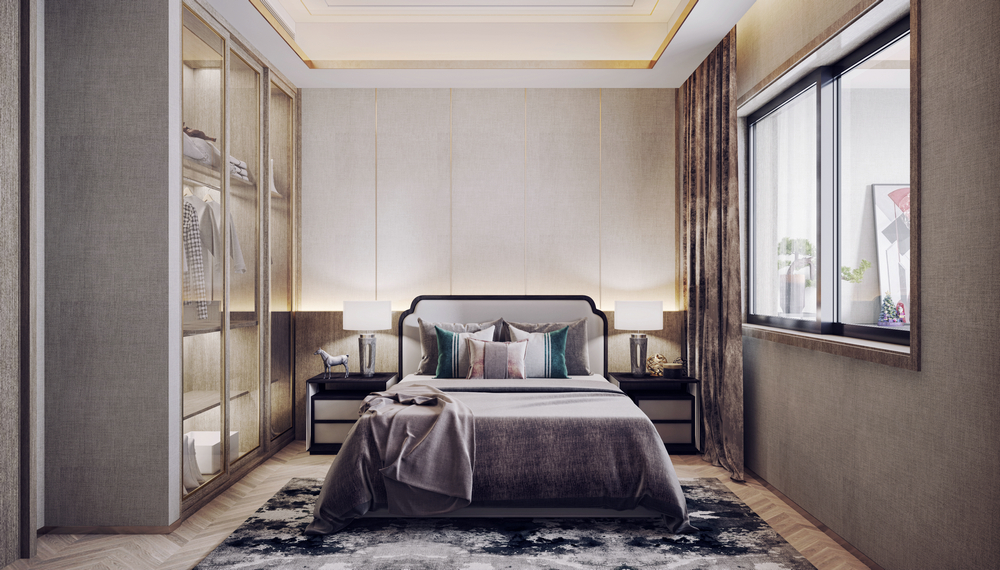 南湖國際珍湖大平層魯班設計裝修臥室