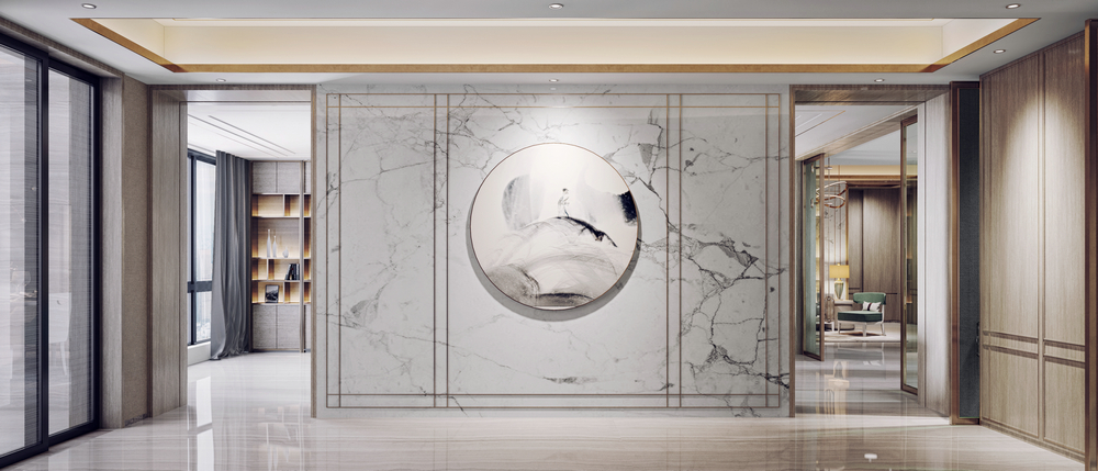 南湖國際珍湖大平層魯班設計裝修門廳