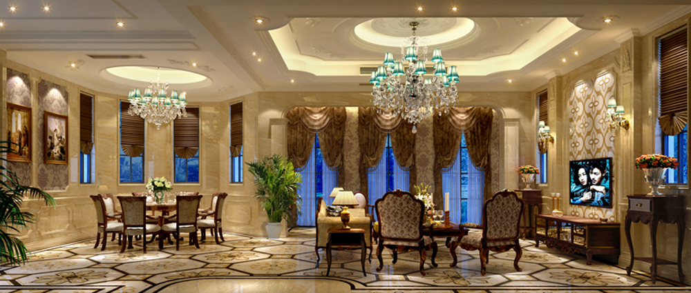 峨眉山與湖500平別墅設計餐廳