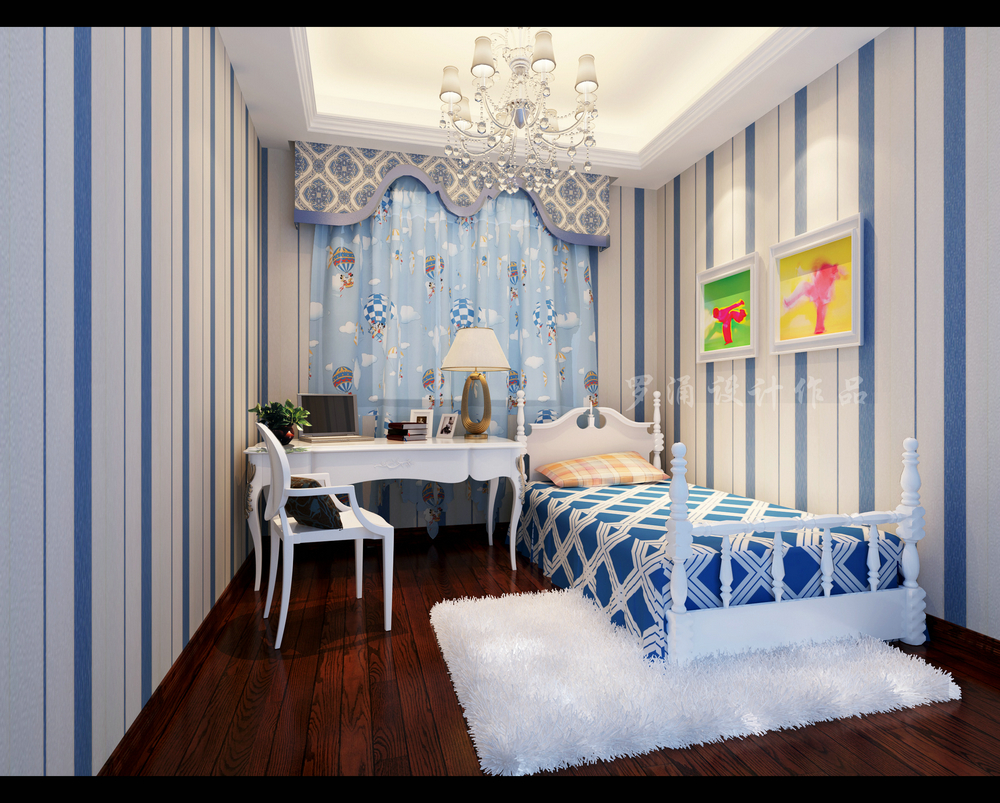 恒大金碧天下疊拼別墅設(shè)計兒童房