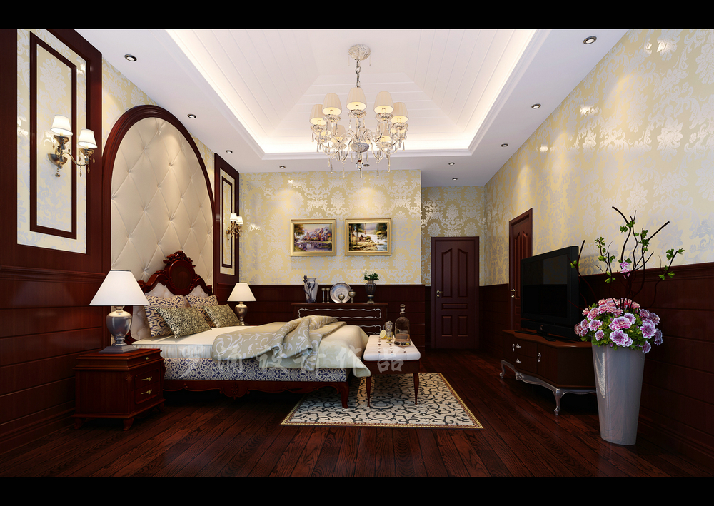 恒大金碧天下疊拼別墅設(shè)計主臥