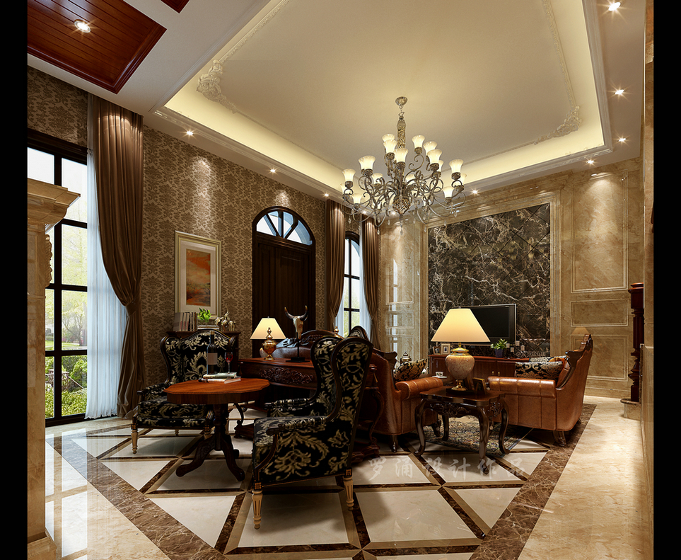 洛森堡別墅設計客廳