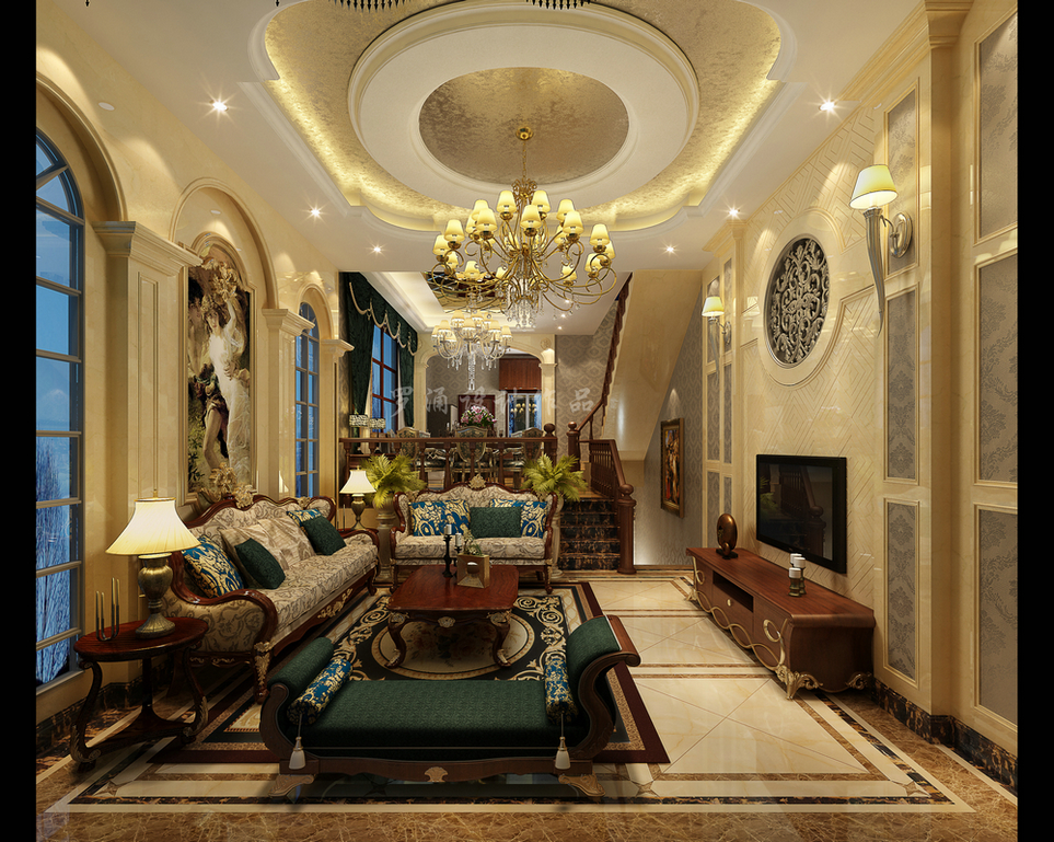 綠水康城別墅設(shè)計客廳