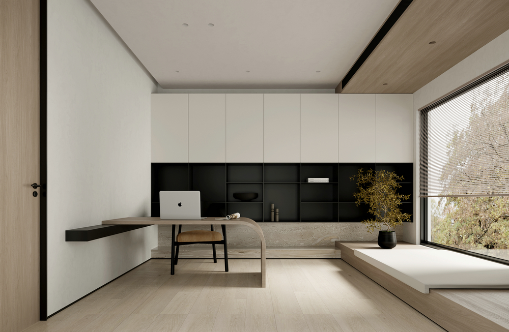 濱江天樾現(xiàn)代別墅設(shè)計書房