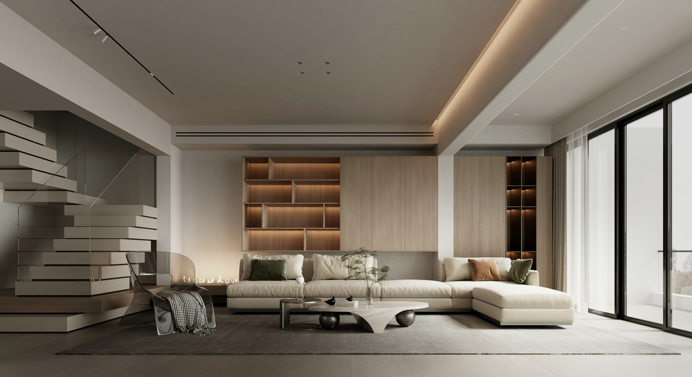 濱江天樾現(xiàn)代別墅設(shè)計客廳