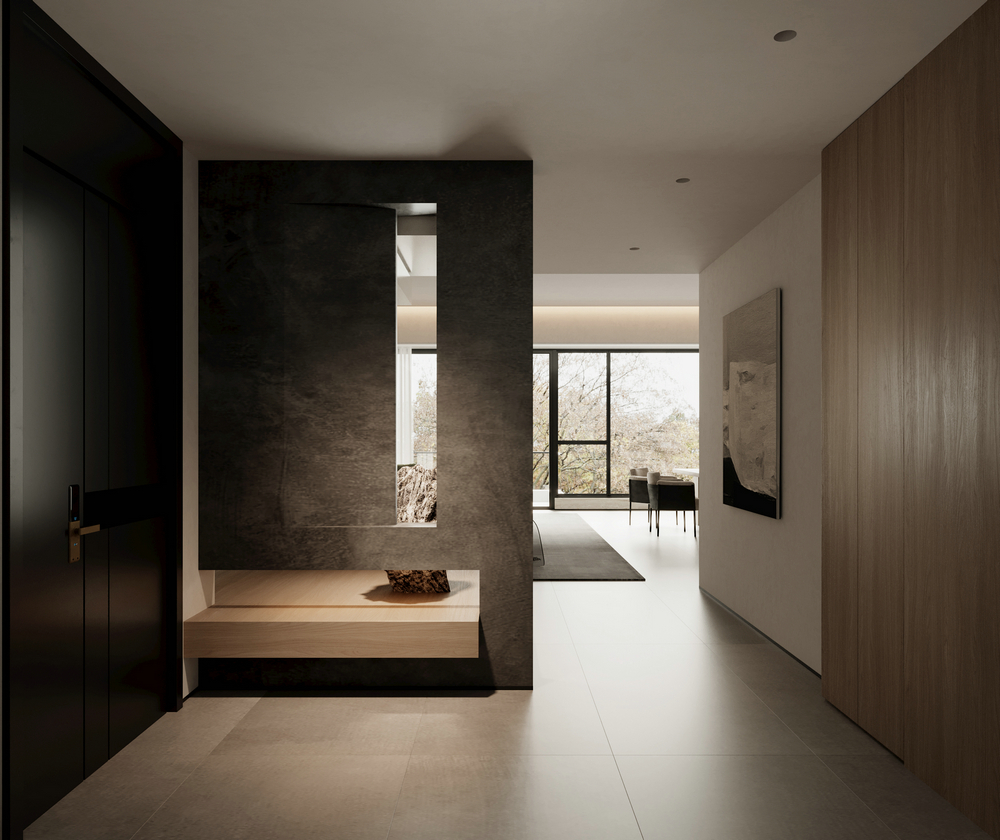 濱江天樾現(xiàn)代別墅設(shè)計玄關(guān)