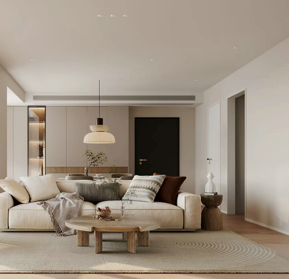 北辰南湖香麓140平方中戶型裝修設計客廳