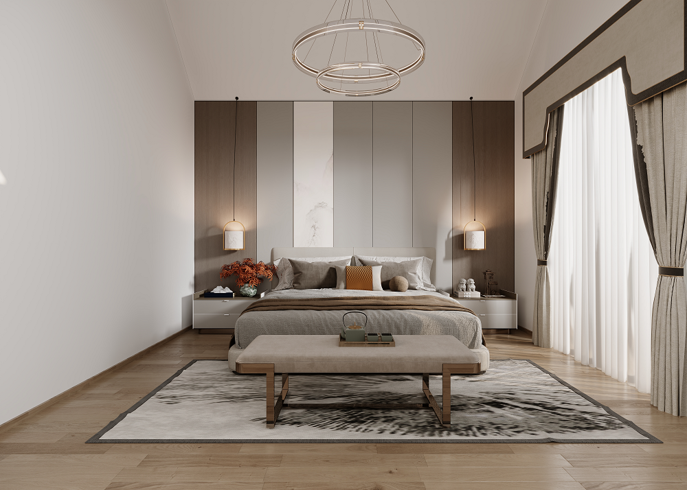 龍湖悠山郡400平中式別墅設計客房