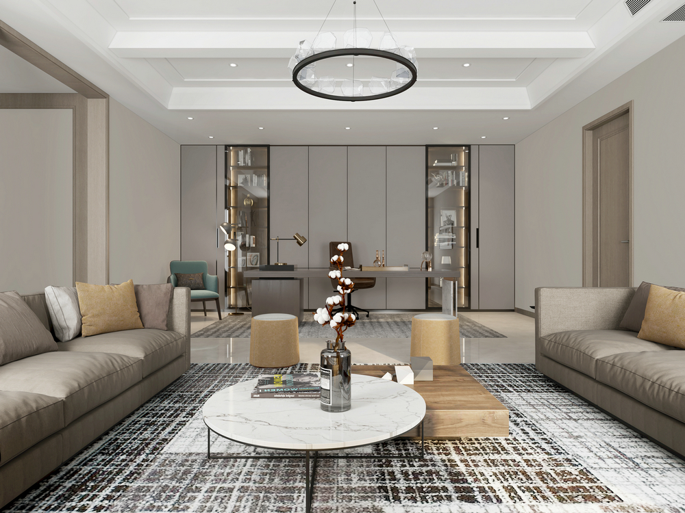 東湖花語450平輕奢別墅設(shè)計(jì)書房