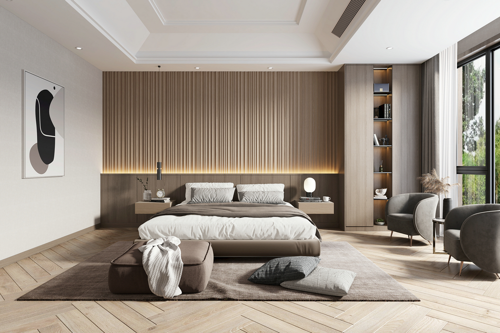 東湖花語別墅現代輕奢700平設計老人房