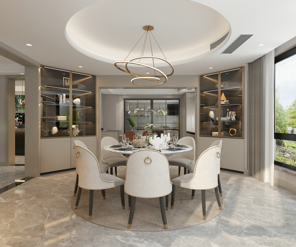 東湖花語別墅現代輕奢700平設計餐廳