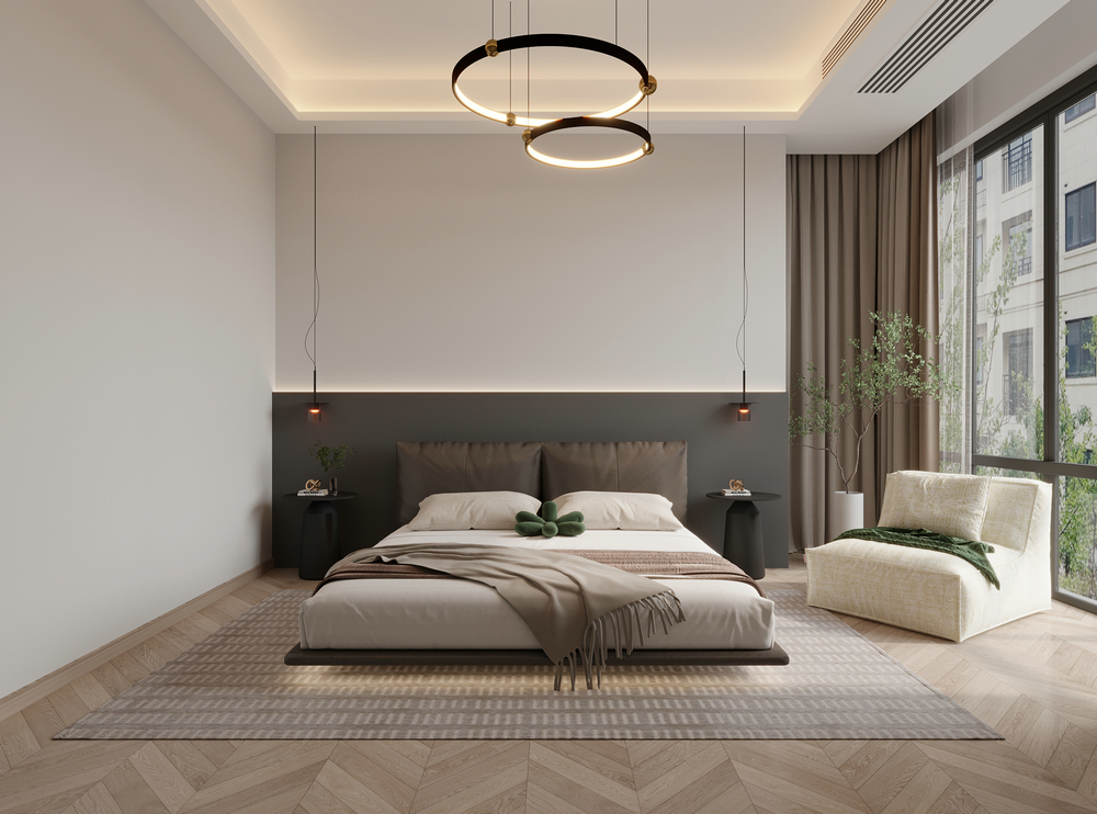 中海右岸90平小戶型設(shè)計(jì)臥室