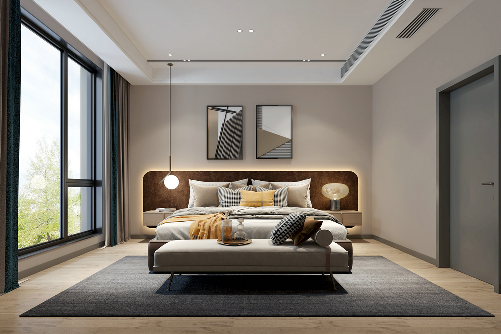嬌子一號300平現代別墅設計主臥
