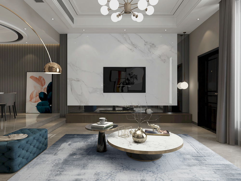 嬌子一號300平現代別墅設計客廳