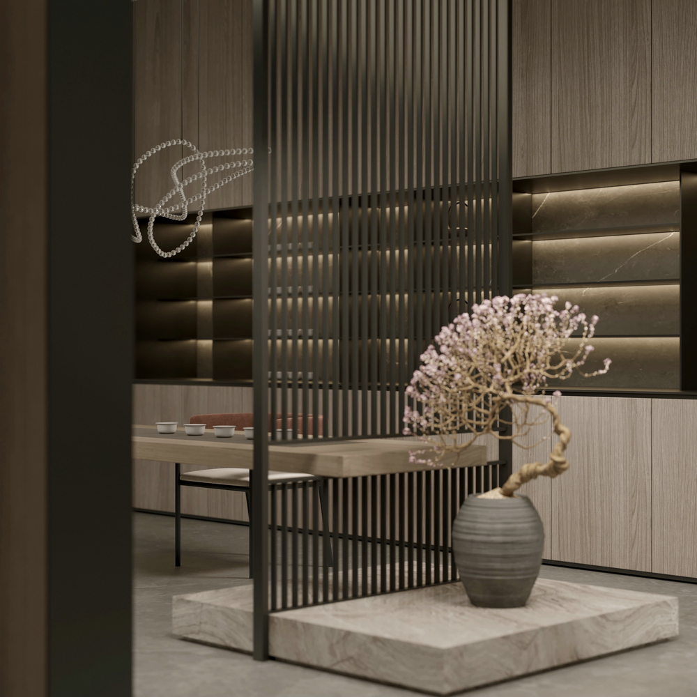 宸光和悅疊拼別墅意式風格設計隔斷